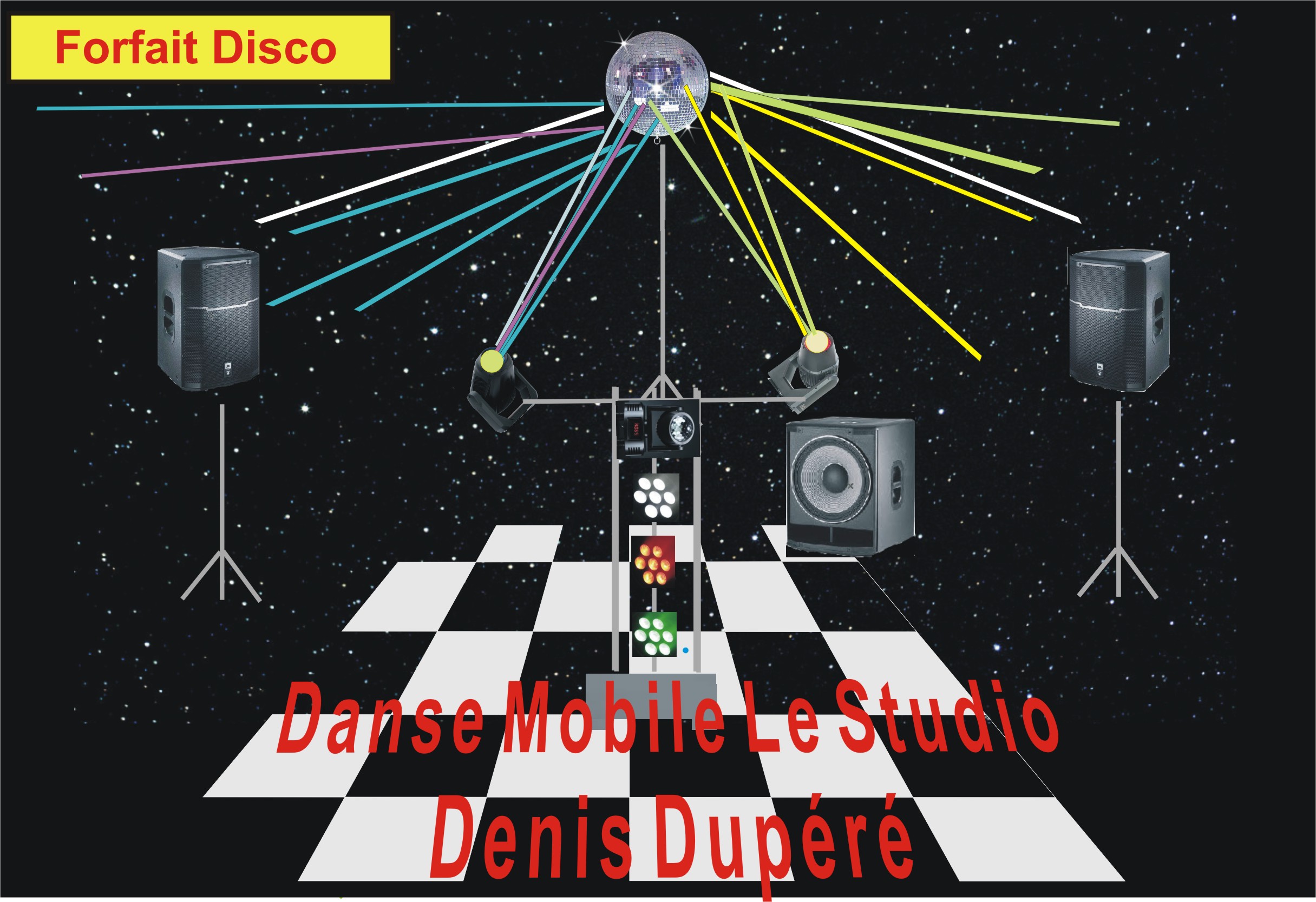 forfait 1 disco avec boule 2026 . Forfait disco avec boule miroir