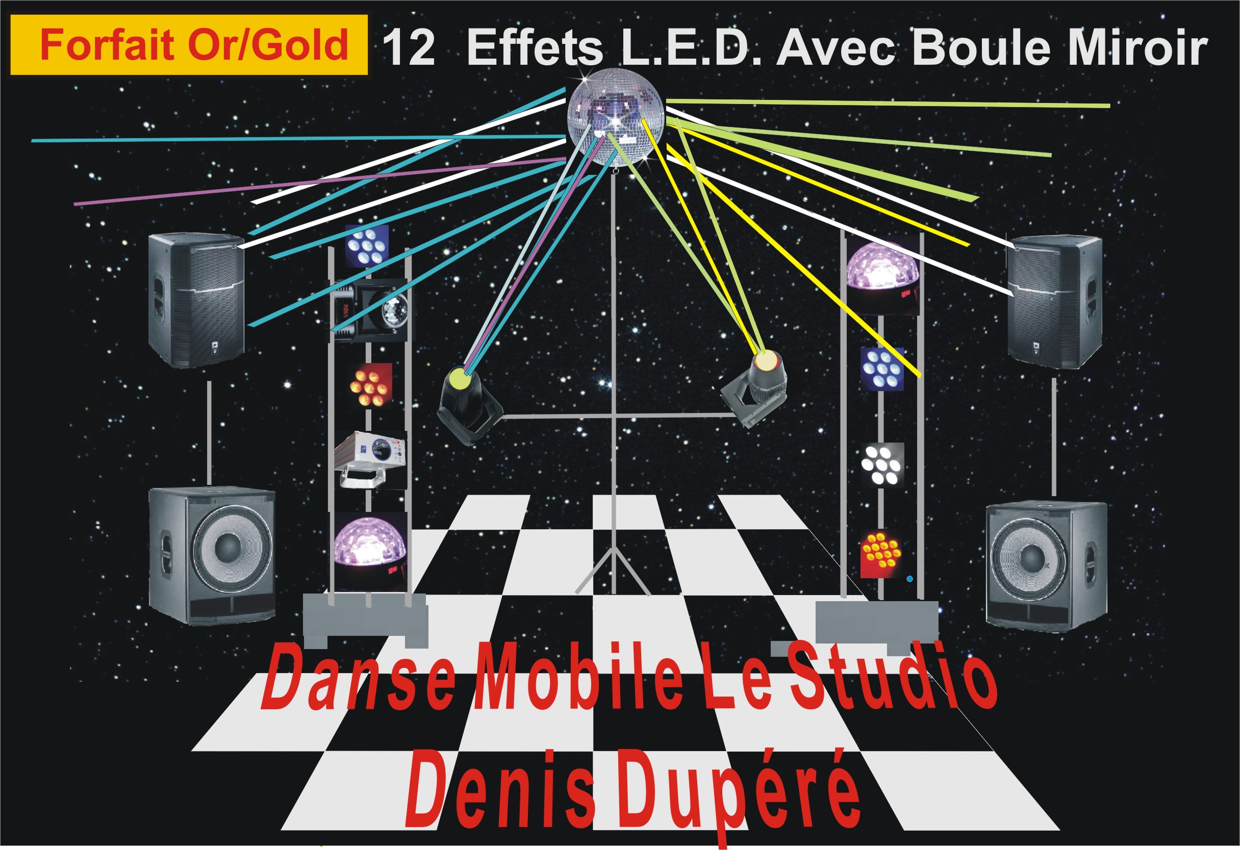 forfait 6 gold 2026 forfait gold/Or 2026, 12 Effects with disco ball
